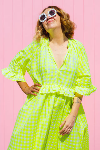 Freya Dress - Neon Yellow ***PRE ORDER***