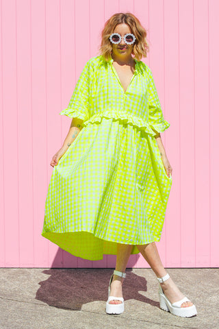 Freya Dress - Neon Yellow ***PRE ORDER***