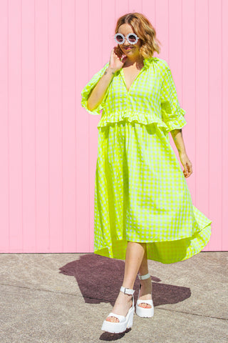 Freya Dress - Neon Yellow ***PRE ORDER***