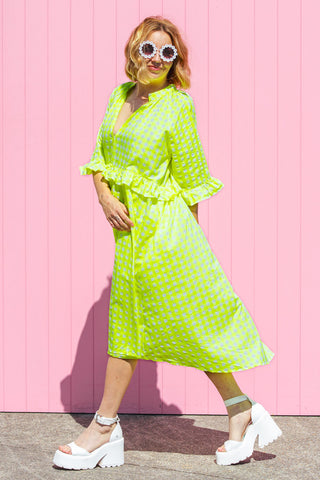 Freya Dress - Neon Yellow ***PRE ORDER***
