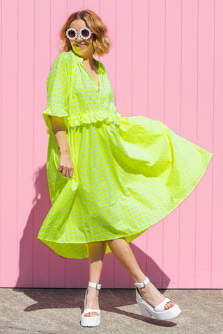 Freya Dress - Neon Yellow ***PRE ORDER***