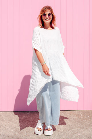 Luxe Drape Top - White
