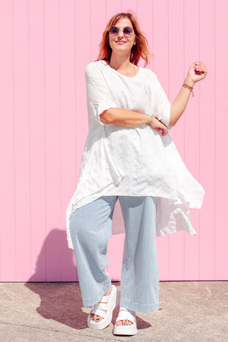 Luxe Drape Top - White