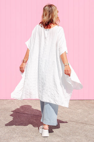 Luxe Drape Top - White