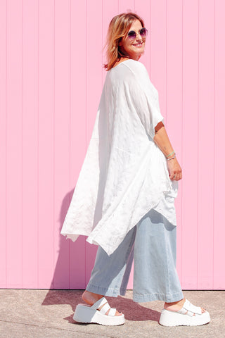 Luxe Drape Top - White