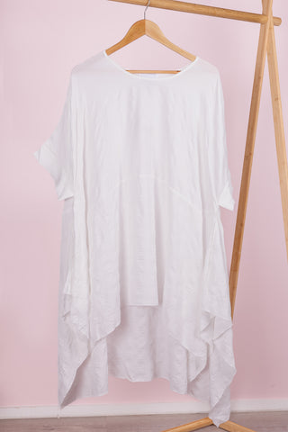 Luxe Drape Top - White