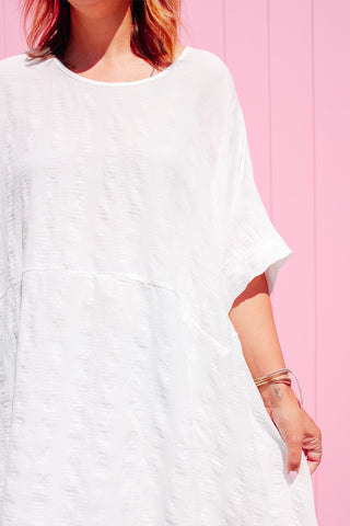 Luxe Drape Top - White