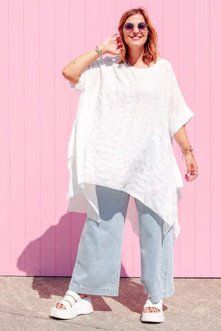 Luxe Drape Top - White