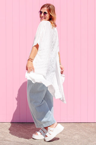 Luxe Drape Top - White