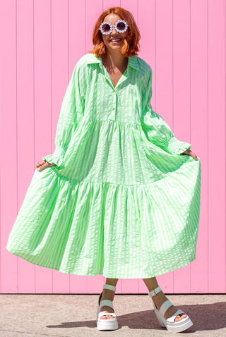 Winnie Dress - Neon Green
