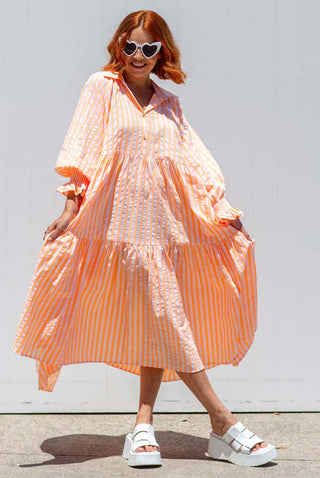 Winnie Dress - Neon Orange