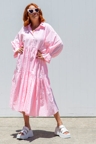 Winnie Dress - Neon Pink