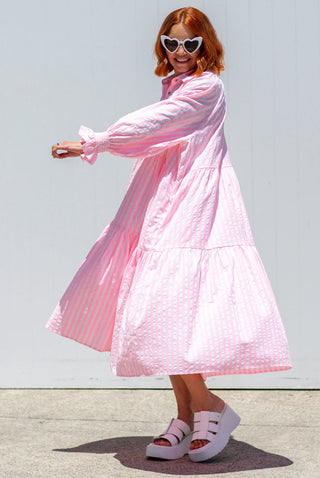 Winnie Dress - Neon Pink