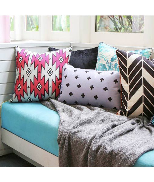 Crossed Out Cushion - Lilac