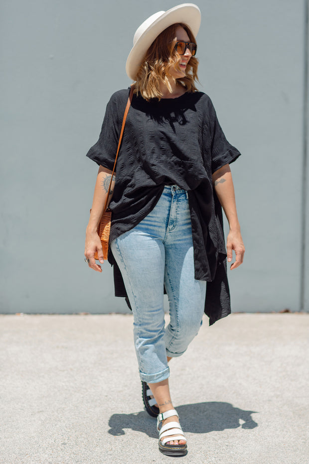 Luxe Drape Top - Black