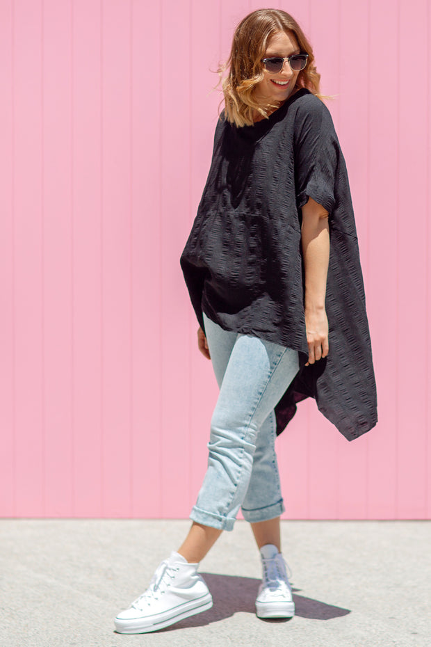 Luxe Drape Top - Black