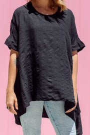 Luxe Drape Top - Black