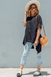 Luxe Drape Top - Black