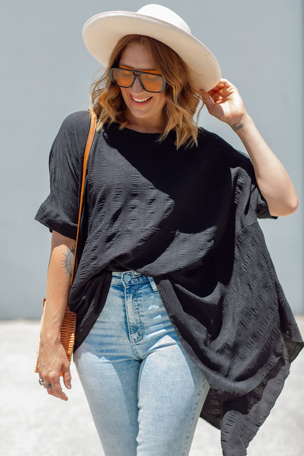 Luxe Drape Top - Black