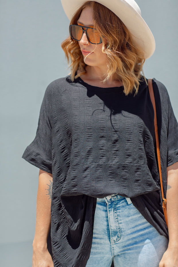 Luxe Drape Top - Black