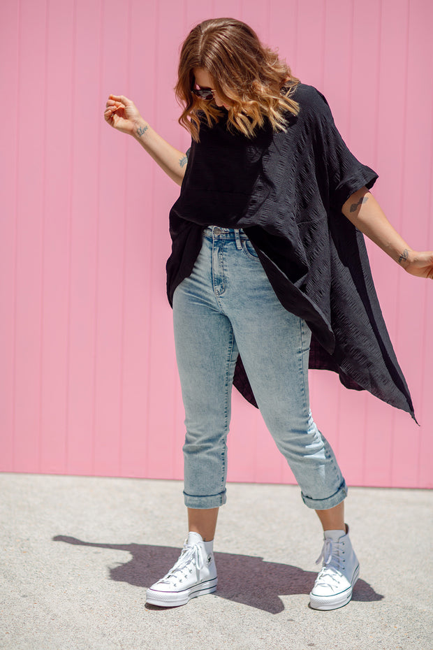 Luxe Drape Top - Black