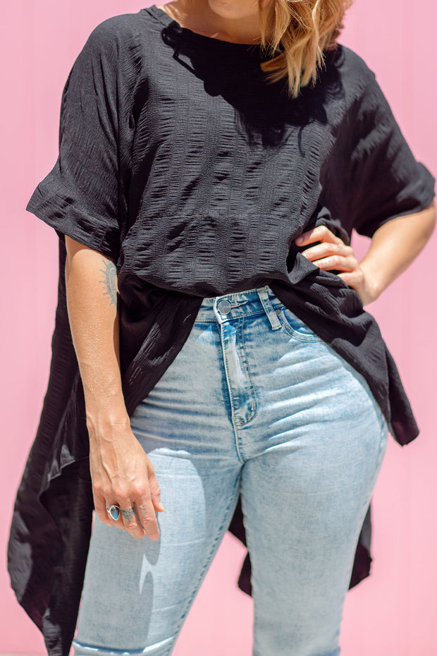 Luxe Drape Top - Black