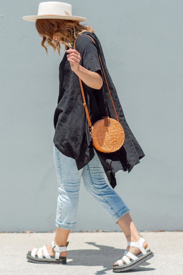 Luxe Drape Top - Black