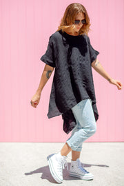 Luxe Drape Top - Black