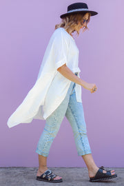 Luxe Drape Top - White