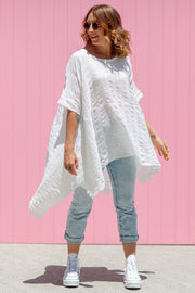 Luxe Drape Top - White