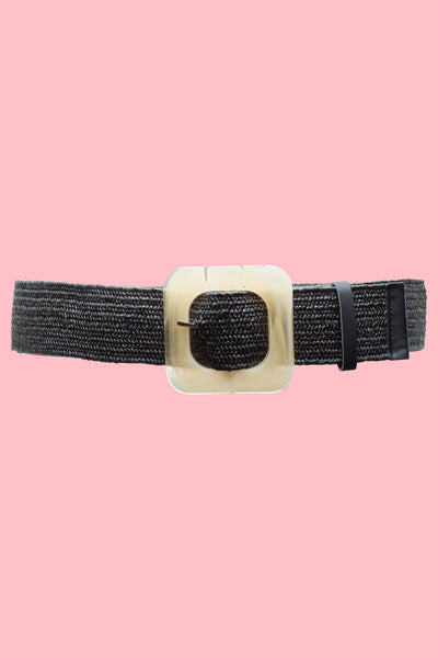 Pearl Square Belt – Black