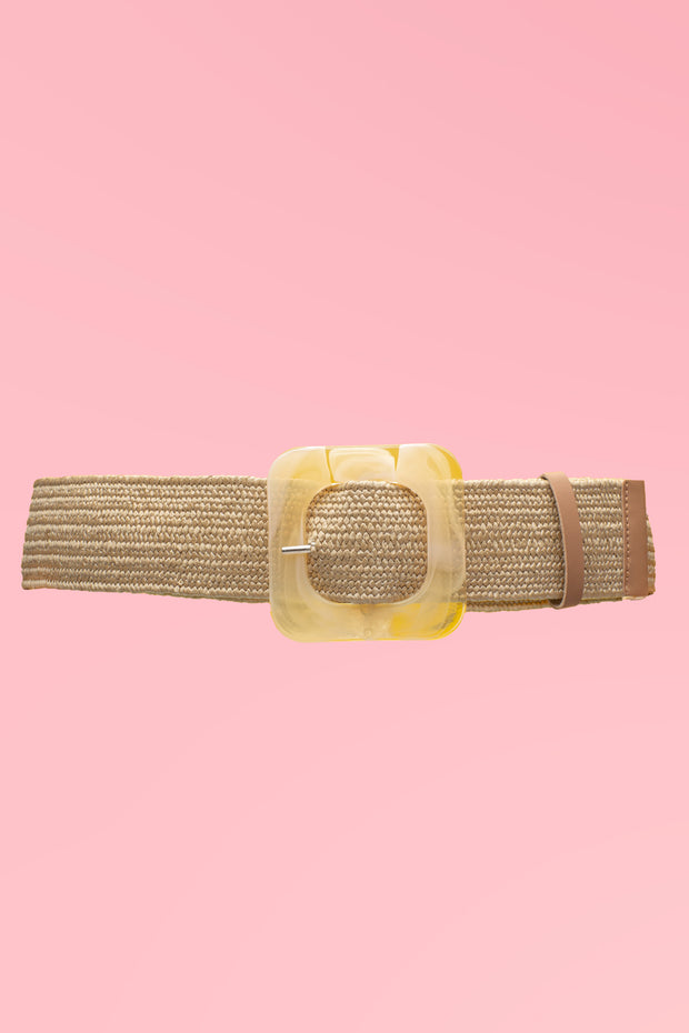 Pearl Square Belt – Jute