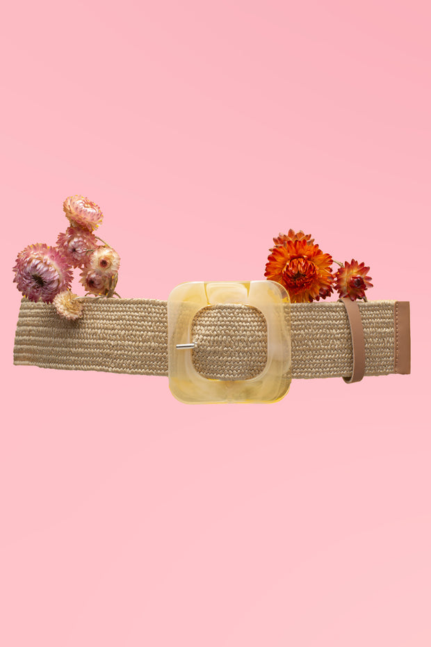 Pearl Square Belt – Jute