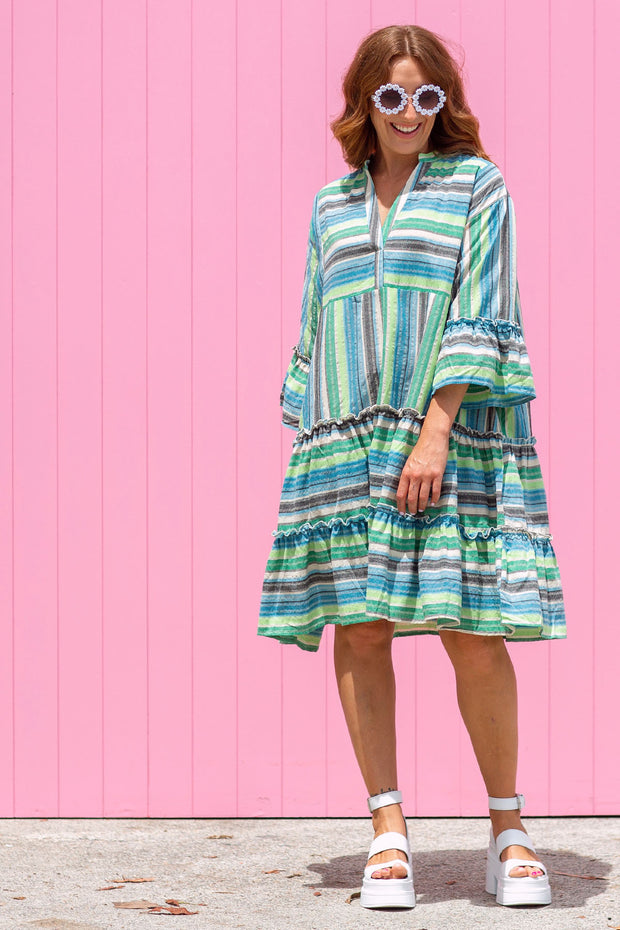 Weekender Dress - Blue Stripe
