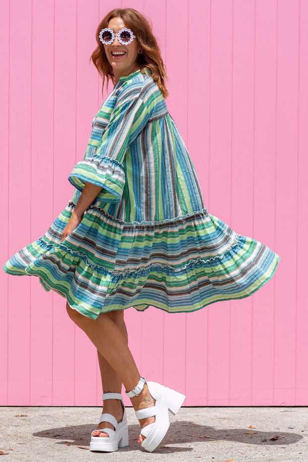 Weekender Dress - Blue Stripe