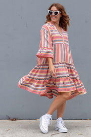 Weekender Dress - Peach Stripe