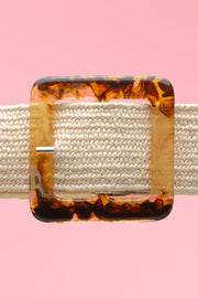 Tortoise Square Belt – Natural