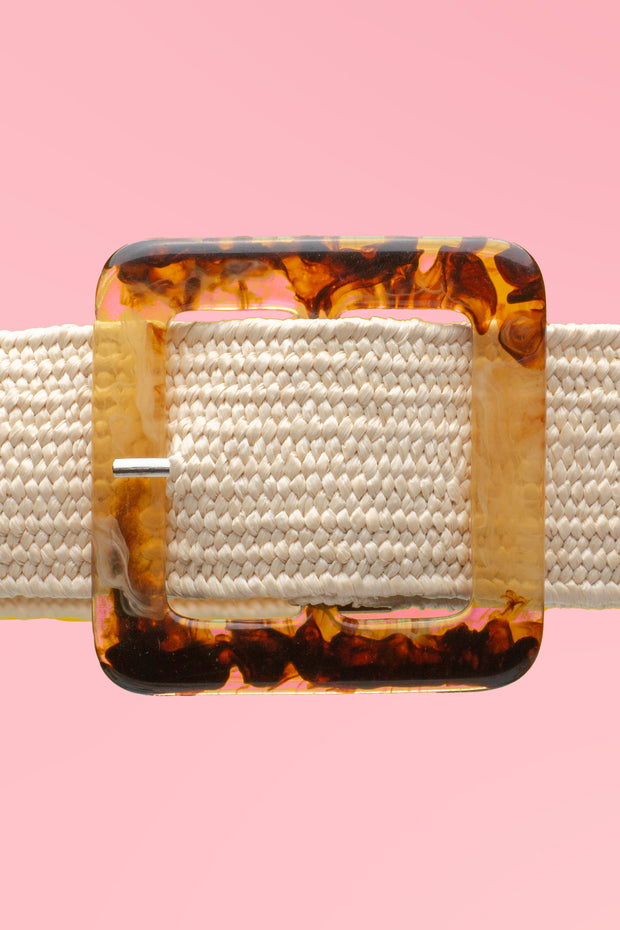 Tortoise Square Belt – Natural