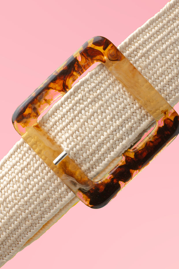 Tortoise Square Belt – Natural