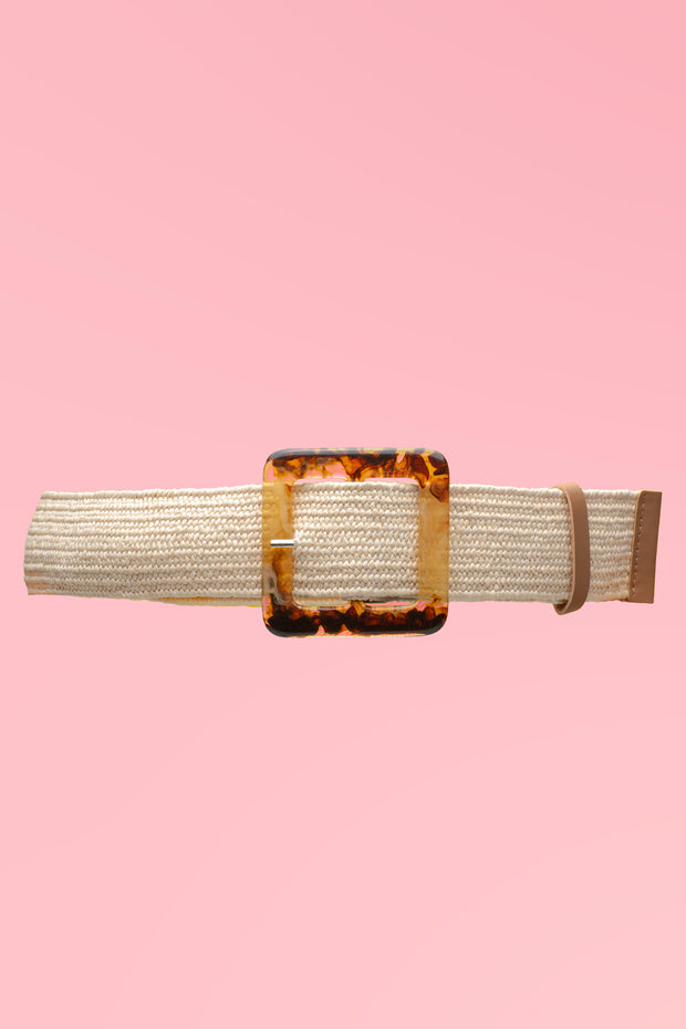 Tortoise Square Belt – Natural